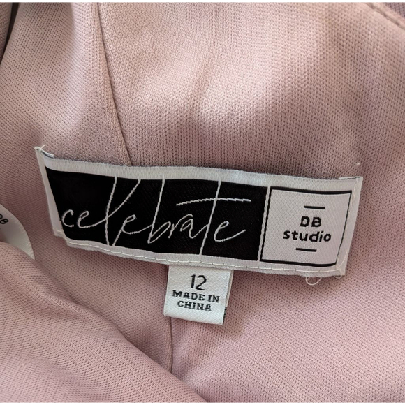 Women's Celebrate DB Studio Pink Maxi Dress Size 12 - Picture 6 of 8